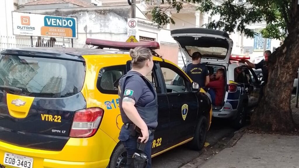 Guarda Civil de Piracicaba prende homem em flagrante por violência doméstica