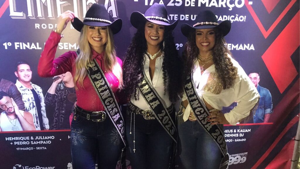 A rainha e as princesas do Limeira Rodeo Music 2023