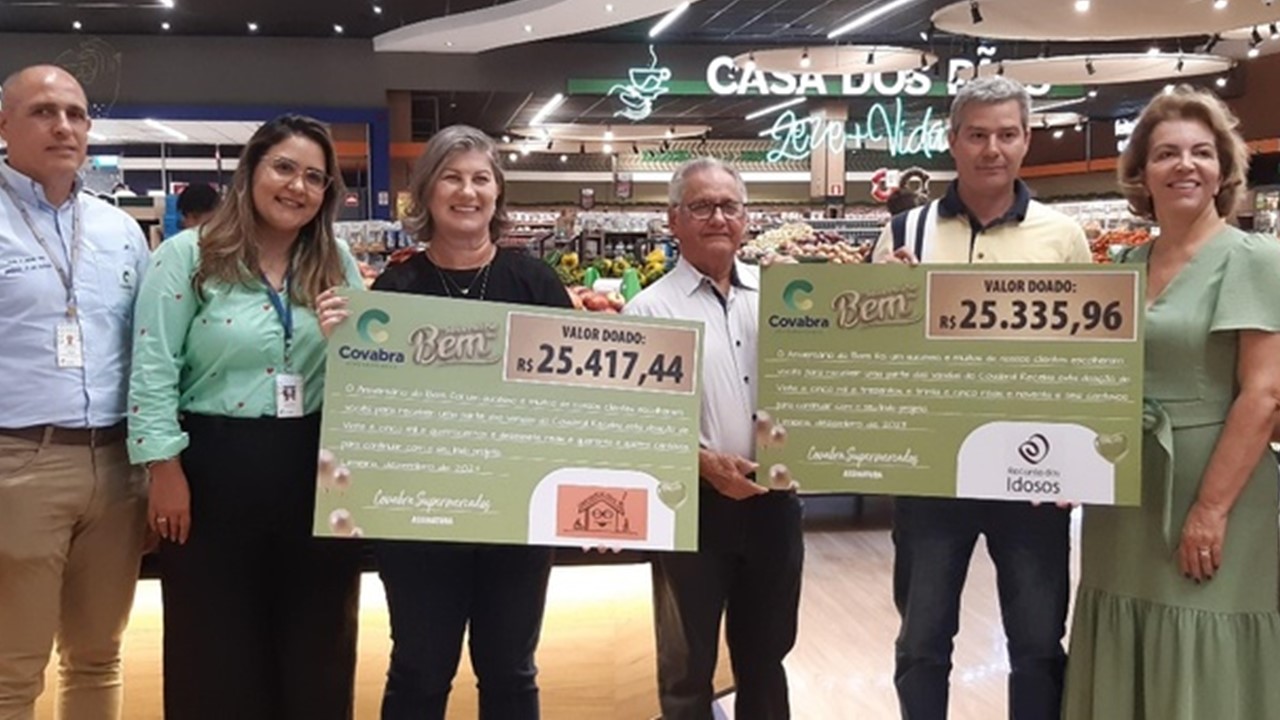 Covabra Supermercados entrega doações da campanha Minha Sorte é Animal -  Sincovaga