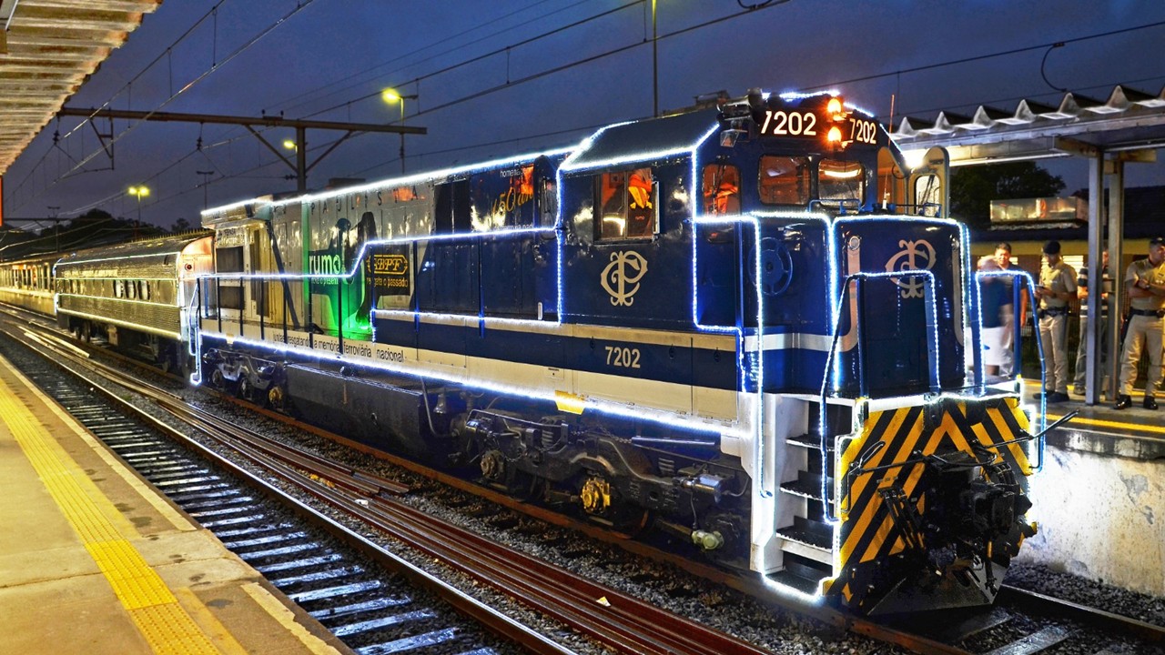 Trem Iluminado da Rumo Limeira Natal